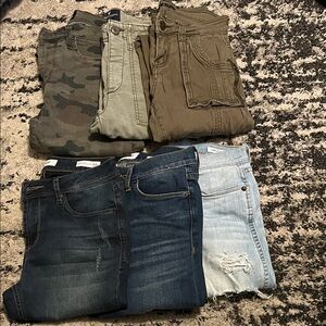 BUNDLE!  Trendy Women's Skinny Pants Collection - Camouflage, Khaki, and Denim